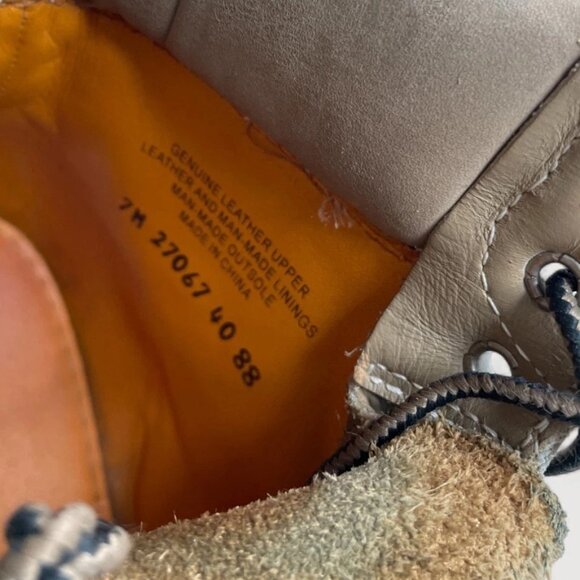 Timberland Beige Leather Work Hiking Lace Up Leather Boots Men's 7 M - Picture 12 of 15